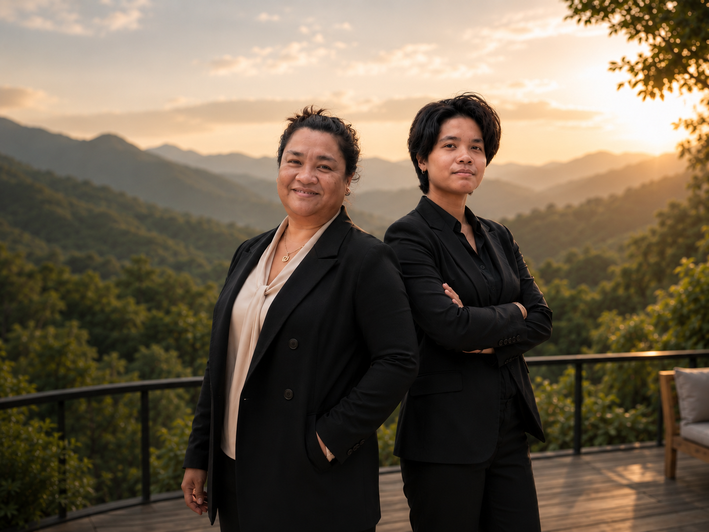 Ying and her daughter — the Pai Living Team, land specialists in Pai, Northern Thailand